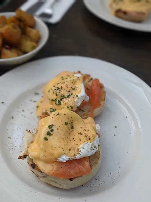 Eggs Benedict served for brunch
