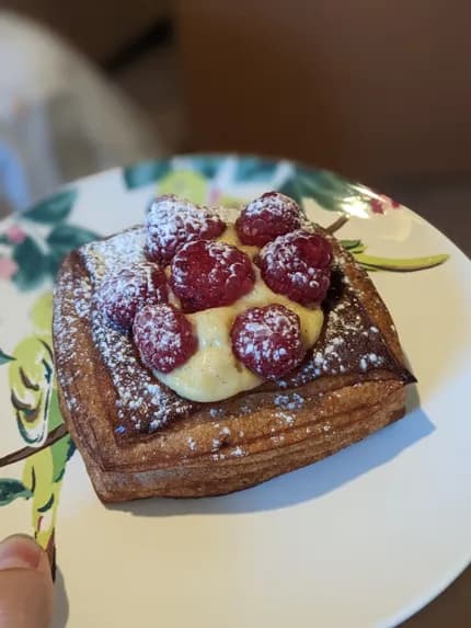 A raspberry Danish pastry from Mokoko bakery